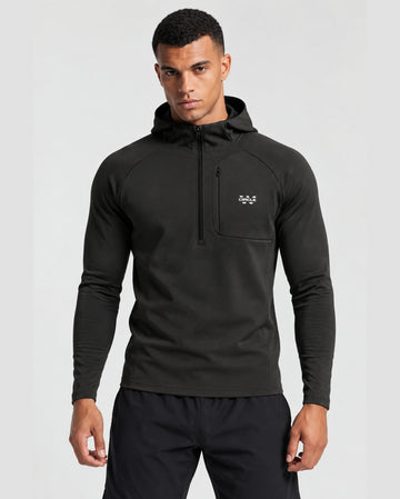 Winnas ¼ Zip Hoodie Black